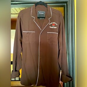 Reason Chocolate Brown Shirt with White Accents